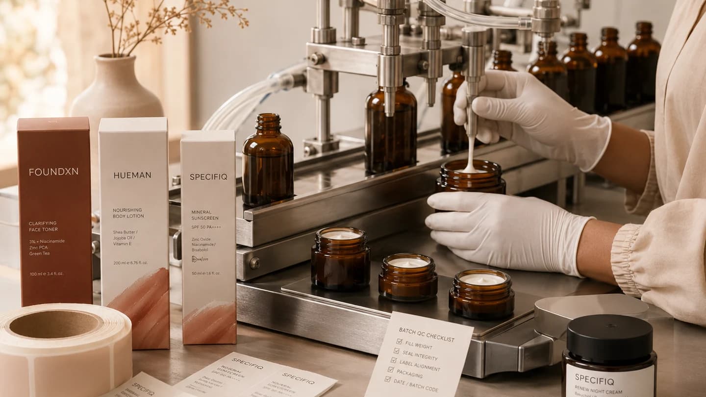 Filling and packaging quality checks at the OUI Life facility